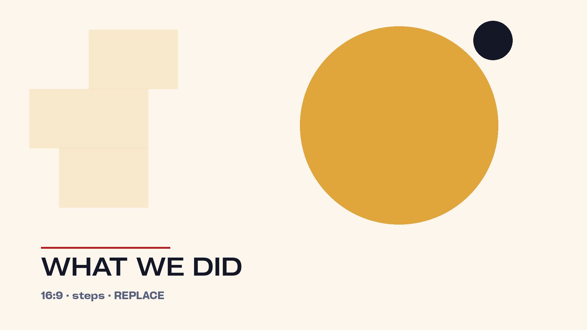 What we did
