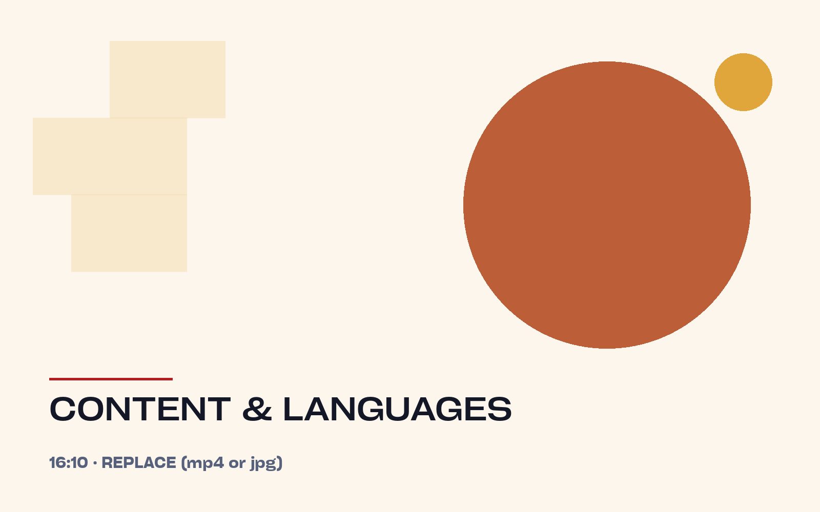 Content, languages & testing